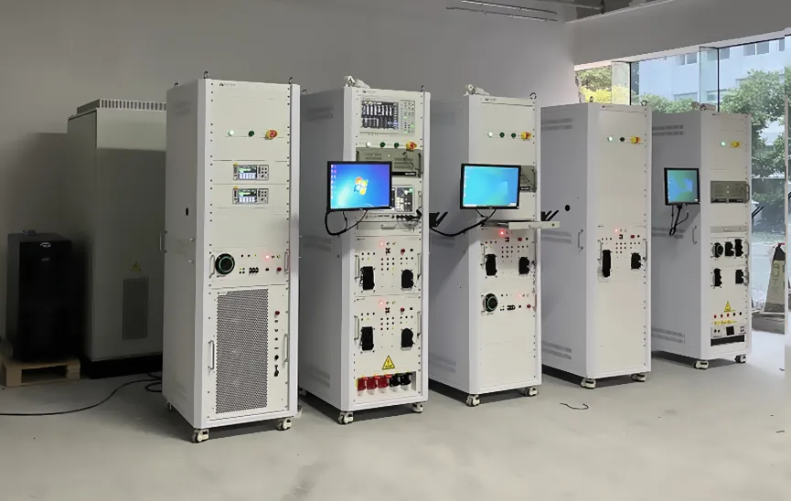 Multiple charging-test cabinets