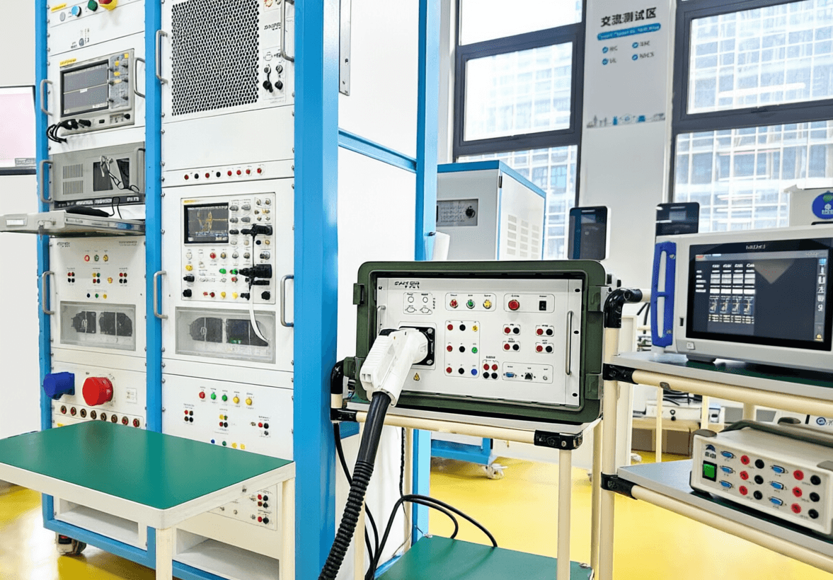 EV charger interface and waveform testing laboratory