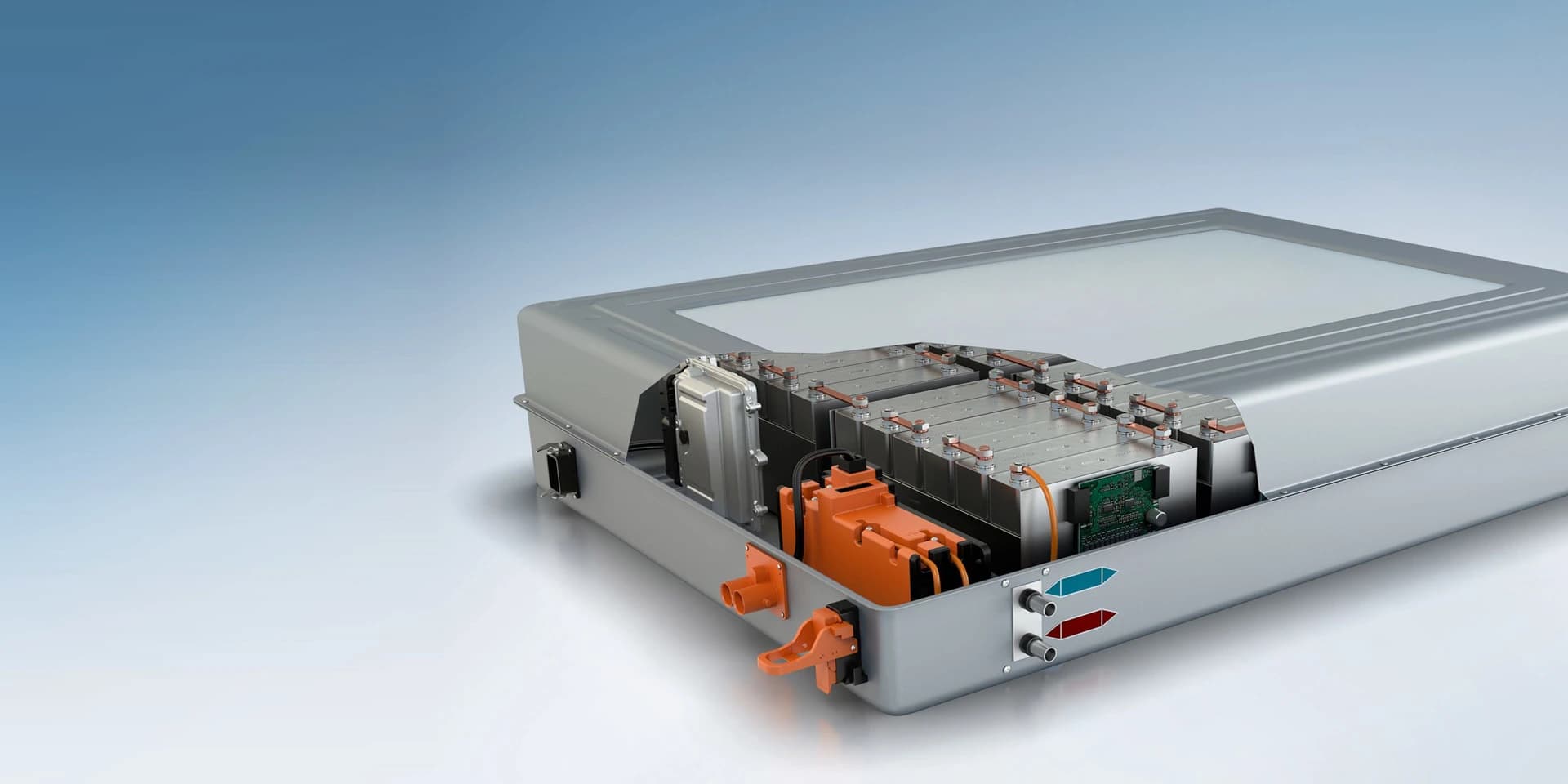Illustration of an open battery pack