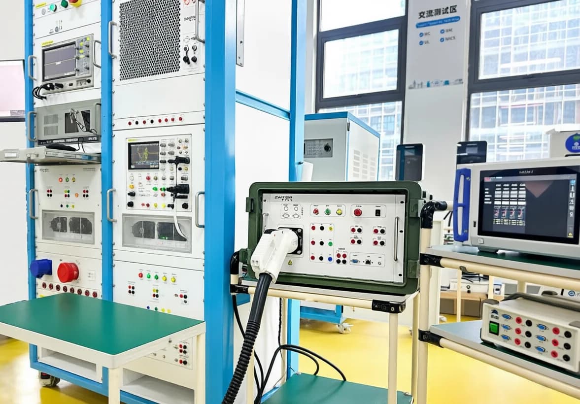 EV charger interface and waveform testing laboratory